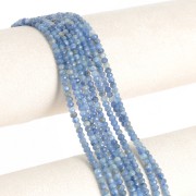 4x3mm Round flattened faceted beads - Kyanite x40cm