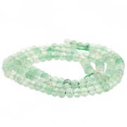 4x3mm Round flattened faceted beads - Strawberry Quartz Green x39cm|raw }}