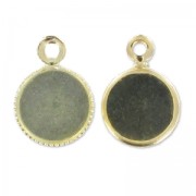 Pendant cabochon setting 6mm gold tone HQ x1|raw }}