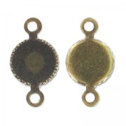 Spacer cabochon setting for flat 5mm cab bronze x1