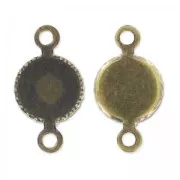 Spacer cabochon setting for flat 5mm cab bronze x1