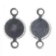 Spacer cabochon setting for flat 5mm cab silver toneHQ x1