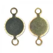 Spacer cabochon setting for flat cab 5mm gold tone HQ x1