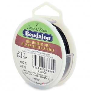 Beading wire Black 7 strands 0.46mm x30m