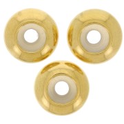 7mm Stainless steel 316 Stopper bead with 2mm hole - Gold x1|raw }}
