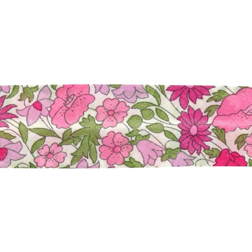 Liberty fabric bias - Phoebe - Fuchsia x1m