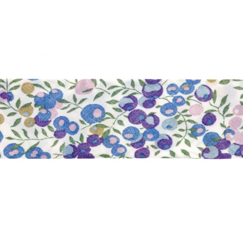 Liberty fabric bias - Wiltshire bud - Myrtilles x1m