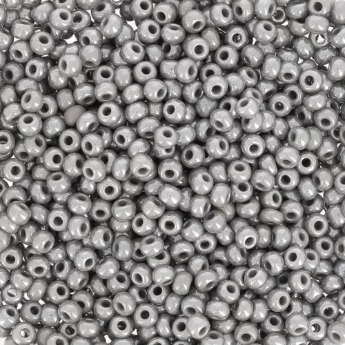 Preciosa Seed Beads 11/0 2 mm - Opaque Gray x 20 g