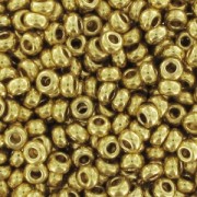 Preciosa 9/0 Seed Beads, 2.5 mm - 24K Gold-Plated, 10 g