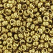 Preciosa Seed beads 9/0 2.5 mm - 24 K Gold Plated x10gr