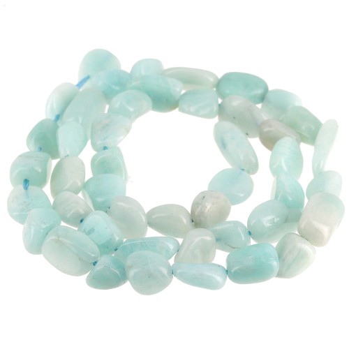 7 - 8mm Irregular nugget gemstone beads - Amazonite x38cm