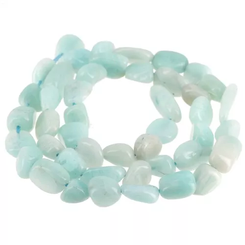 7 - 8mm Irregular nugget gemstone beads - Amazonite x38cm