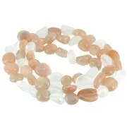 moon stone - 4 - 6mm Irregular nugget gemstone beads - Mix Peach Moonstone x39cm 4 - 6mm Irregular nugget gemstone beads - Mix Peach Moonstone x39cm