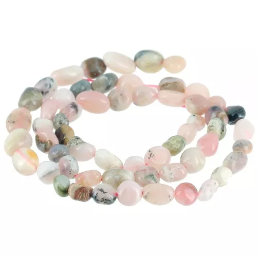 4 - 6mm Irregular nugget gemstone beads - Pink Opal x39cm