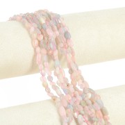4 - 6mm Irregular nugget gemstone beads - Morganite x40cm