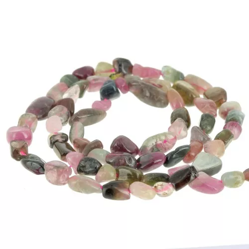 Beads irregular nuggets 4 - 6 mm gemstone - Tourmaline x40cm