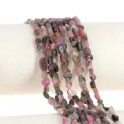 Beads irregular nuggets 4 - 6 mm gemstone - Tourmaline x40cm