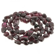 6mm irregular gemstone nuggets Beads - Garnet x40cm