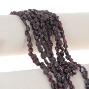 6mm irregular gemstone nuggets Beads - Garnet x40cm