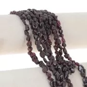 6mm irregular gemstone nuggets Beads - Garnet x40cm