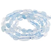4 - 6mm irregular gemstone nuggets Beads - Aquamarine x39cm|raw }}