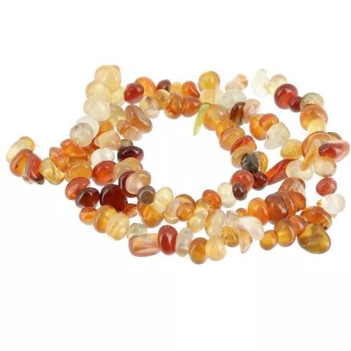 6 - 7mm gemstone Irregular nugget bead - Carnelian x41cm