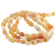4 - 6mm gemstone Irregular nugget beads - Tinted Jade - Yellow x39cm|raw }}