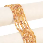 4 - 6mm gemstone Irregular nugget beads - Tinted Jade - Yellow x39cm
