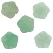 14mm gemstone flower bead - Aventurine x1