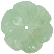 20mm gemstone flower pendant - Aventurine x1