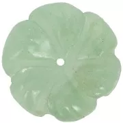 20mm gemstone flower pendant - Aventurine x1