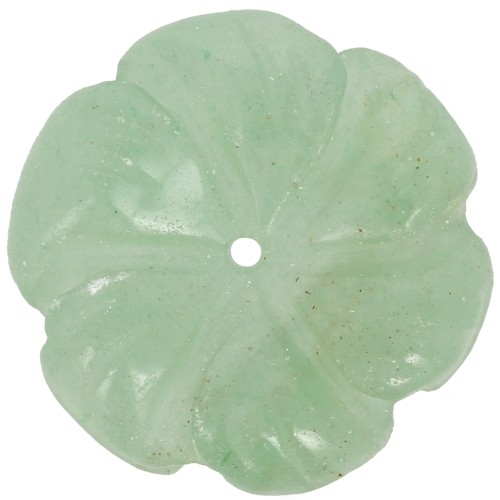 20mm gemstone flower pendant - Aventurine x1