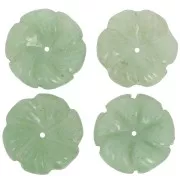 20mm gemstone flower pendant - Aventurine x1