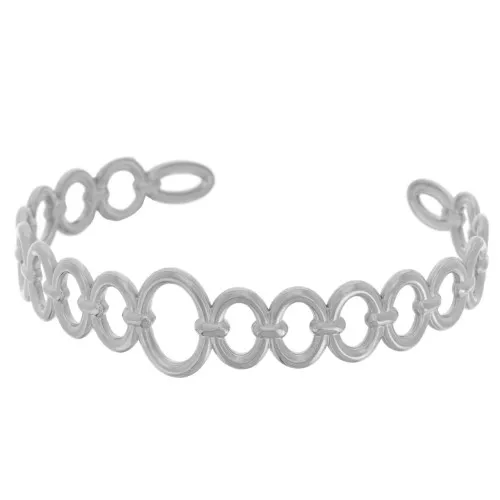 15x150mm Stainless steel 304L Oval rings bangle bracelet - adjustable x1