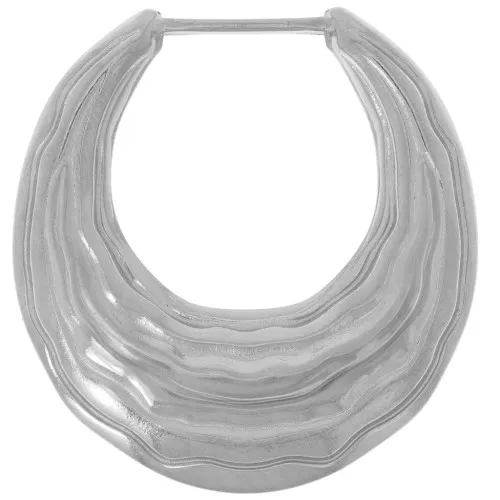39x36mm 304L stainless steel pleated effect hollow drop pendants x2