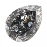 PureCrystal 4320 Pear Fancy Stone 18x13mm Crystal Black Patina
