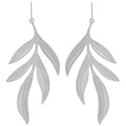 72x29mm Stainless steel 316L Leaf earrings x2