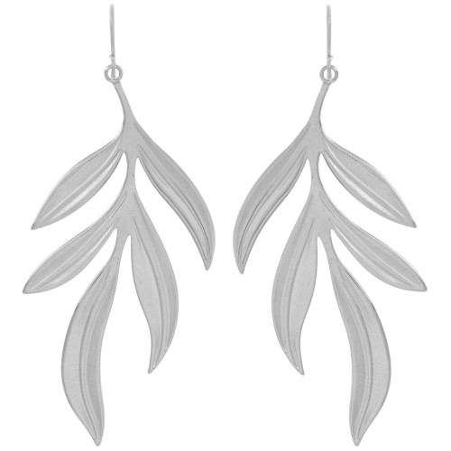 72x29mm Stainless steel 316L Leaf earrings x2