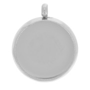 303L stainless steel Pendant setting for flat base 10mm cabochon x1|raw }}