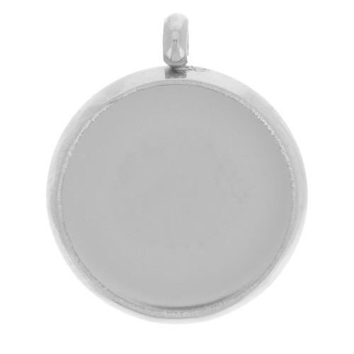 303L stainless steel Pendant setting for flat base 10mm cabochon x1