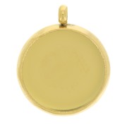 303L stainless steel Pendant setting for flat base 10mm cabochon - Gold x1|raw }}