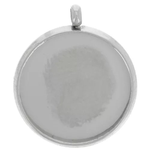 303L stainless steel Pendant setting for flat base 12mm cabochon x1