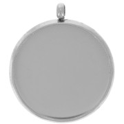 303L stainless steel Pendant setting for flat base 16mm cabochon x1|raw }}