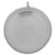 303L stainless steel Pendant setting for flat base 20mm cabochon x1