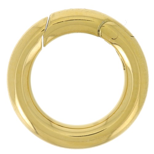 14mm 316L stainless steel round lobster clasp - Gold x1