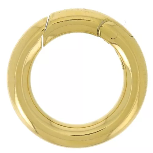 14mm 316L stainless steel round lobster clasp - Gold x1