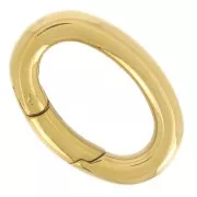 18mm 316L stainless steel oval lobster clasp - Gold x1