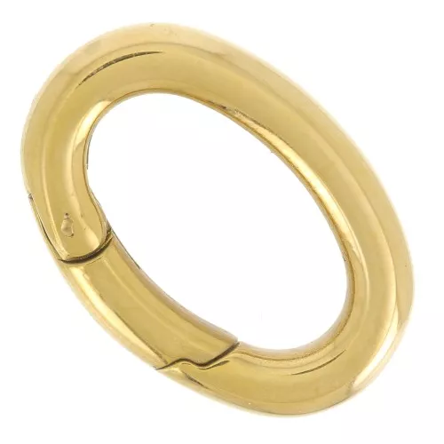 18 mm oval Lobster Clasp - Gold-plated 316L stainless steel x1