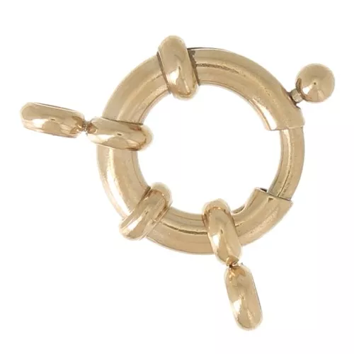 15mm 304L stainless steel buoy clasp - Gold x1
