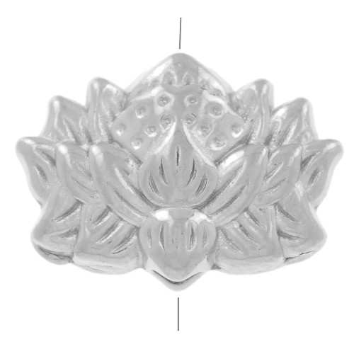 8x12mm 316L stainless steel Lotus flower bead x1